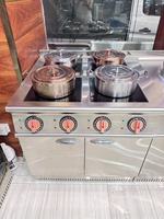 Cuisinière à induction en céramique Shenchu à 4 brûleurs |   Acier inoxydable 380V, contrôle indépendant, économie d'énergie, nettoyage facile