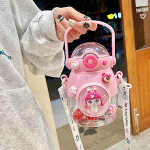 Mode été mignon enfants garçon grande capacité <span class=keywords><strong>de</strong></span> qualité alimentaire étudiant femmes bouteilles d'<span class=keywords><strong>eau</strong></span> en plastique portables - Product Image 1