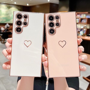 Funda de teléfono con corazón de amor galvanizado 6D, para Samsung Galaxy S22 Plus <span class=keywords><strong>Ultra</strong></span> S20 FE A13 <span class=keywords><strong>A33</strong></span> A53 5G - Product Image 2