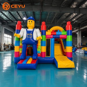 Ceyu - <span class=keywords><strong>Castillo</strong></span> Inflable Comercial para Niños, Trampolín con Temática de Jungla y Bosque, Brincolín Inflable para Fiestas y Alquiler, Unidad para Niños - Product Image 1
