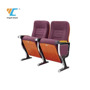 Nhà cung cấp chuyên nghiệp giá rẻ giá Auditorium ghế bằng văn bản Pad lâu dài phương tiện truyền thông phòng ghế với phía sau cố định