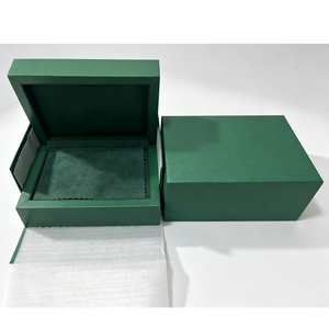 Estuche de reloj de cuero verde, estuche de regalo para un solo reloj, estuche de almacenamiento de relojes de lujo, estuche de reloj de cuero para hombre - Product Image 5