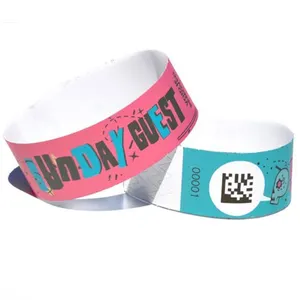 Event Wristbands Access Control Disposable Event Identification 13.56mhz Paper Custom NFC Wristband RFID Bracelet