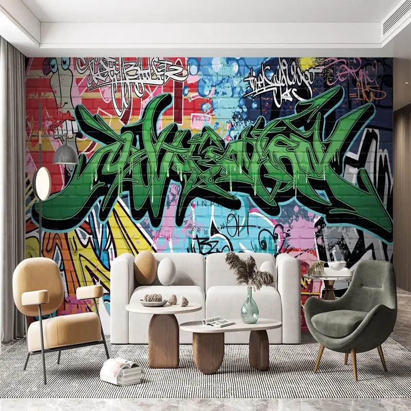 Graffiti Artist Street Art Wall Peel & Stick Papel pintado autoadhesivo Mural de pared