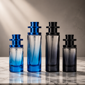 Impresión de Logotipo Personalizado, Botella de Perfume de Vidrio Colorida Roja y Azul, 20 ml, 30 ml, Forma Cilíndrica, Botellas de Perfume Vacías al por Mayor - Product Image 2
