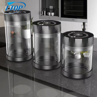 Boîte en verre sous vide électrique avec logo personnalisé, récipient de stockage automatique hermétique des aliments pour le café et la conservation des aliments