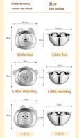 Assiette de table pour enfants motif animaux de dessin animé, bol d'alimentation pour bébé, épaissi, compatible micro-ondes, facile à nettoyer, pour la diversification alimentaire en maternelle