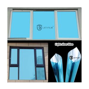 Argento chiaro nero costruzione finestra tinta pellicola decorazione della casa a senso unico specchio edificio solare finestra pellicola - Product Image 2