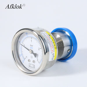 Manômetro Axial de Diafragma de Baixa Pressão -1-3bar 63mm com Mostrador Seco para Tubulação Industrial - Product Image 2