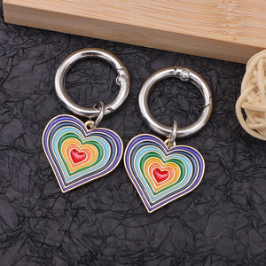 Rainbow Heart-Shaped Metal <b>Shoe</b> Charm For Martin Boots Unisex Fashion <b>Accessory</b> Zinc Alloy Resin Pendant Gift - Product Image 4
