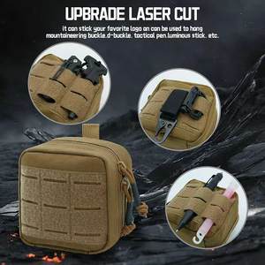 1000D ไนลอนกระเป๋าขนาดเล็กแบบยุทธวิธีพร้อมซิปสองทางสำหรับเสื้อกั๊กเข็มขัดและแคมป์ปิ้งกลางแจ้งเดินป่าใช้ในชีวิตประจำวัน - Product Image 3