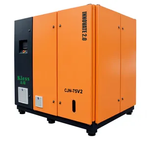 Fornecedor de compressor de ar de parafuso de alta potência, compressor de ar de dois estágios de frequência variável 6-8bar, ímã permanente