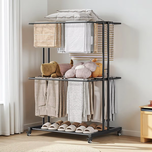 Séchoir à linge moderne en métal, simple, pliable, pour petit balcon, support de serviettes, séchoir sur pied pour intérieur, vente en gros - Product Image 1