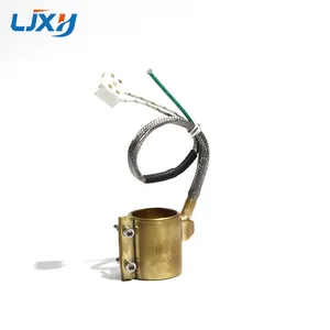 LJXH 2PCS 350W-650W Brass Cast-In Band Heaters 80x30mm/80x35mm/80x40mm/80x45mm/80x50mm/80x60mm with Grounding Wire