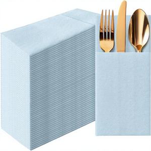 Serviettes en papier Airlaid jetables personnalisées avec impression <span class=keywords><strong>de</strong></span> logo, pliées en 1/8, pour Noël et mariages - Product Image 1