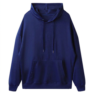Custom <b>Navy</b> Oversized <b>Mens</b> Pullover Hoodie Drawstring Hood Heavyweight <b>Fleece</b> Sweatshirt Wholesale Streetwear USA EU UK Trade - Product Image 1