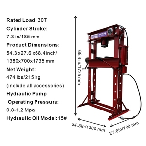 50 T Hydraulische Werkstattpresse für Autoreparatur-Werkstatt - Metallbiege- und Richtwerkzeug - Product Image 4