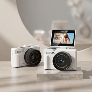 Cámara 5K de 75MP con WiFi, Control Remoto por Aplicación, Cámara Web con Zoom Automático de 18X para PC/MAC, Grabación de Pantalla de 3.0 Pulgadas Durante el Carga, DC1808, Zoom Digital de 18X - Product Image 1