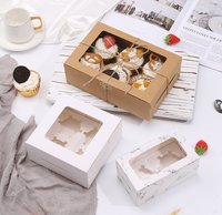 Boîtes d'emballage carrées rigides pour biscuits et desserts, en matériaux recyclés réutilisables, embossées, sans danger pour les aliments, fermeture magnétique, logo personnalisé, transparentes