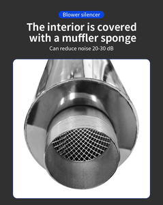 2.5 ''thép không gỉ công nghiệp bên kênh Blower silencer bơm chân không muffler - Product Image 5