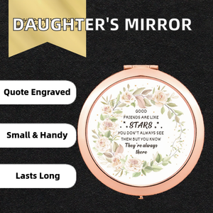 Espejo compacto de hierro grabado <span class=keywords><strong>para</strong></span> mi hija, citas inspiradoras, regalos de <span class=keywords><strong>cumpleaños</strong></span> de Año Nuevo chino <span class=keywords><strong>para</strong></span> hija y <span class=keywords><strong>nieta</strong></span> - Product Image 2