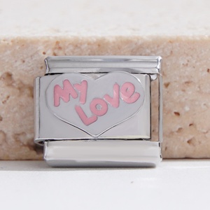 ขายส่งสร้อยข้อมือชาร์มสแตนเลสกันน้ำสไตล์อิตาลี รูปพระจันทร์สีเงิน - Product Image 3