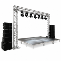 Scène mobile portable en alliage d'aluminium, plateforme démontable, design pliable pour événements, concerts, mariages, présentoirs en treillis