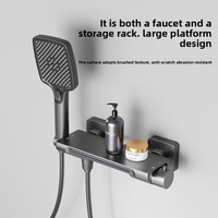 Robinet de baignoire cascade en laiton mural avec mitigeur de douche, contrôle de température, valve en céramique, pour usage domestique