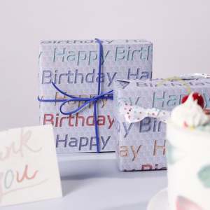 Nouveau Design Jetable Anniversaire Paillettes Enduit Silicone Vierge Papier D'emballage 50x70cm Emballage Cadeau - Product Image 3