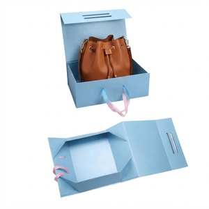 Foldable Magnetic Gift Box Ribbon Closure Luxury Packaging For Handbag Tote Bag Fashion Accessories Manufacturer Wholesale - Product Image 1