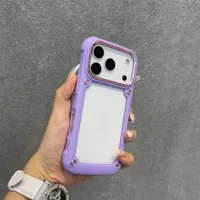 Coque de téléphone antichoc en acrylique transparent magnétique avec grandes découpes pour iPhone 17 Pro Max 16 15 14 13 12