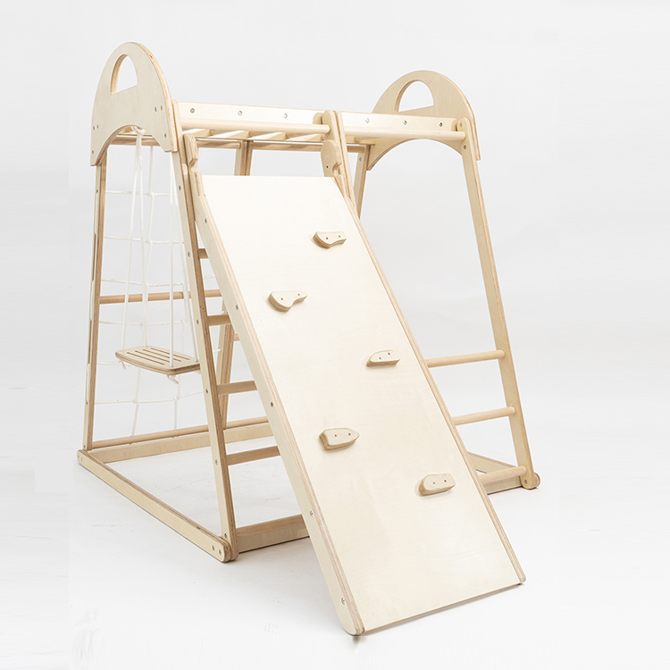 Kids Climbing Frame Educational Toys Outdoor Playground Wooden Climbing Frame Swing