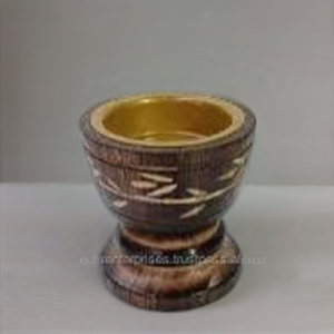 Brûleur à bakhoor circulaire en bois naturel fait main avec incrustation de nacre, sculpté à la main, de qualité supérieure, finition de coquillage de mer, brûleur en bois de qualité supérieure. - Product Image 6