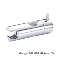 Support de fixation réglable pour douchette à main, chromé, en ABS, pour rail de douche moderne