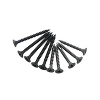 Vis autoperceuse pour cloison sèche à tête trompette en acier noir, filetage fin, phosphatée, M3.5, classe 4.8 et 6.8
