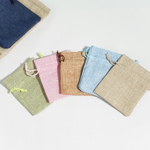 Reusable Customize Jewelry Bag Soap Hemp Burlap Pouch Linen Jute Bracelet Pouch <b>Small</b> Jute Drawstring Bags - Product Image 4