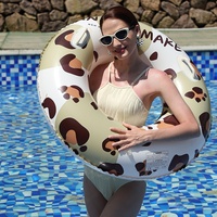 Bouée de natation gonflable pour femme adulte, motif léopard, nouvelle collection, épaissie, en stock, vente en gros