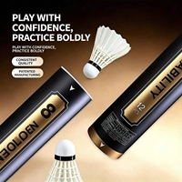 Volant de badminton professionnel en plumes d'oie de classe supérieure, hybride, à tête en liège sandwich, bord tranchant, qualité compétition, super durable, OEM