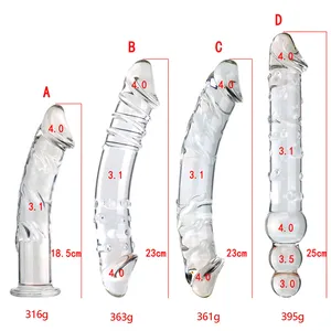 Adult Factory Hotselling Anal Glass Dildo Dual End Borosilicate Crystal Glass Dildo For Men And Women
