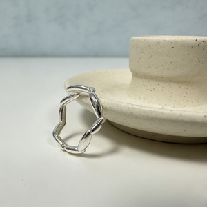 Anillo de Plata de Ley S925 con Diseño de Grano de Arroz para Mujer, Anillo Abierto para Uso Diario, Joyería Fina, Color Plateado - Product Image 3