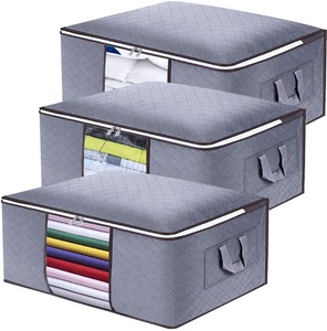 High Quality Clothes Storage Bag Organizer Large Capacity with Reinforced Handle Thick Fabric for Comforters, Blankets, Bedding