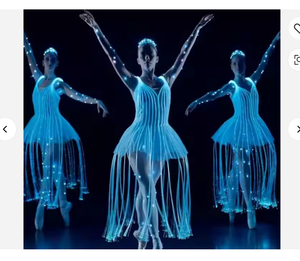 Vestido Tutú de Ballet Clásico de Fibra Óptica para Mujer |   Traje Luminoso para Actuaciones de Baile de Salón, Competencias y Espectáculos - Product Image 4