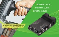 Batterie d'outil sans fil de remplacement 2AH 25.2V, batterie rechargeable pour aspirateurs sans fil