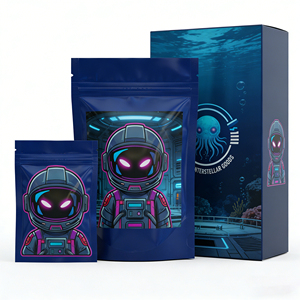 Custom-printed Stand 8-pin 3.5g 7g 14g Calira Durable Zipper Pouches Odor-proof Music Player Polyester Film Packaging Combo <b>Box</b> - Product Image 5