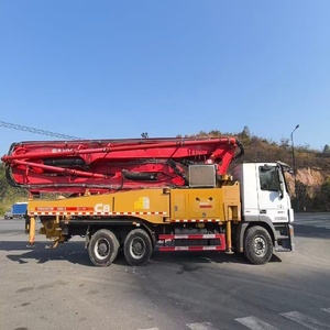 Camion pompe à béton SANY 49m en bon état, flèche à 5 sections, moteur d'origine chinois à faible kilométrage, en stock - Product Image 2