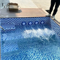 Maßgefertigter Outdoor-Fiberglas-Containerpool, 20ft, 30ft, 40ft Oberirdischer Vorgefertigter Versandcontainer-Swimmingpool