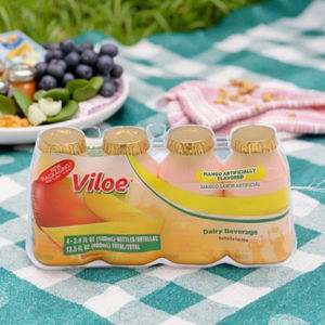 Boisson lactée fermentée aromatisée à la mangue de la marque Viloe, 100 ml, boisson laitière emballée, processus filtré, Zhejiang, 10 mois de conservation - Product Image 4