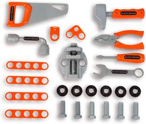 Smoby أسود + Decker ألعاب ذكية سهلة الاستخدام للأطفال تصنيع 33 إكسسوارات فرنسية تشمل مفك براغي منشار لمدة 3 سنوات - Product Image 3