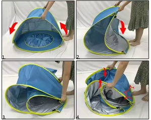 Carpa <span class=keywords><strong>de</strong></span> <span class=keywords><strong>playa</strong></span> plegable, impermeable, anti UV, informal, <span class=keywords><strong>de</strong></span> verano, para niños, para acampar y usar en la <span class=keywords><strong>playa</strong></span>. - Product Image 5