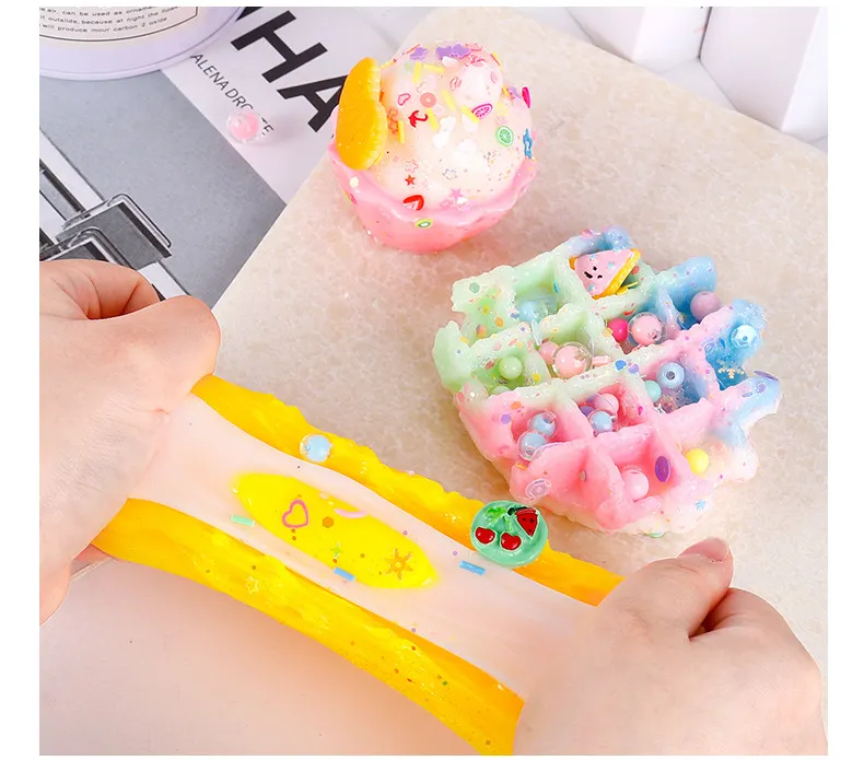 Cute Mochi Ice Cream Food Shape Squishy Pinch Squeeze Toys Colorful Food Vent Decompression Toy